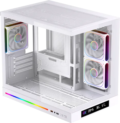 Photo de Boitier Mini Tour Micro ATX Xigmatek Cloud M Digital avec panneaux vitrés (Blanc)