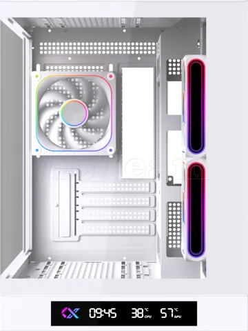 Photo de Boitier Mini Tour Micro ATX Xigmatek Cloud M Digital avec panneaux vitrés (Blanc)