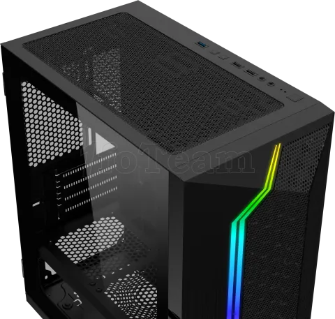 Photo de Boitier Mini Tour Micro ATX Xigmatek Gemini II RGB avec panneau vitré (Noir)