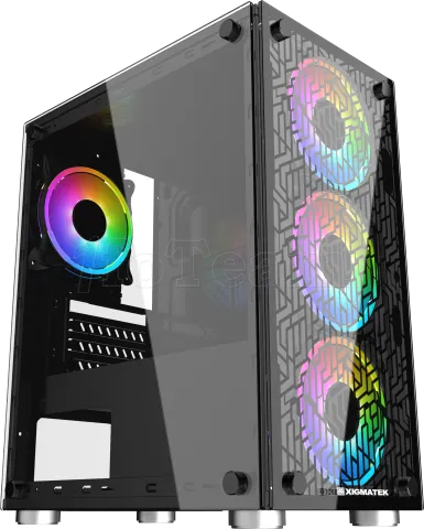 Photo de Boitier Mini Tour Micro ATX Xigmatek NYX RGB avec panneaux vitrés (Noir)