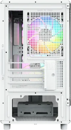 Photo de Boitier Mini Tour Micro ATX XYZ Atom RGB avec panneau vitré (Blanc)