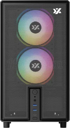 Photo de Boitier Mini Tour Micro ATX XYZ Atom RGB avec panneau vitré (Noir)