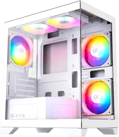Photo de Boitier Mini Tour Micro ATX XYZ Titanium View Lite RGB avec panneaux vitrés (Blanc)