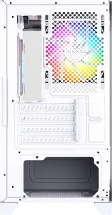 Photo de Boitier Mini Tour Micro ATX XYZ Titanium View Lite RGB avec panneaux vitrés (Blanc)