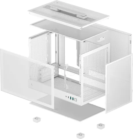Photo de Boitier Mini Tour Mini ITX DeepCool CH160 avec panneau vitré (Blanc)