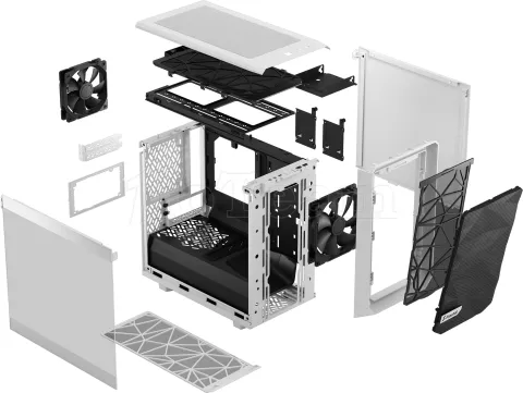 Photo de Boitier Mini Tour Mini ITX Fractal Design Meshify 2 Nano avec panneau vitré (Blanc)