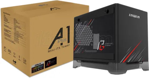 Photo de Boitier Mini Tour Mini ITX InWin A1 Plus Phantom Gaming Edition RGB avec panneau vitré + Alimentation 650W (Noir)