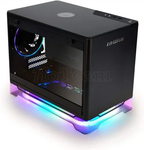 Photo de Boitier Mini Tour Mini ITX InWin A1 Prime RGB avec panneau vitré + Alimentation 750W (Noir)