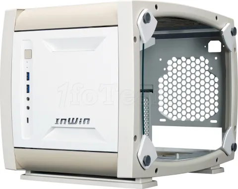 Photo de Boitier Mini Tour Mini ITX InWin Explorer avec panneaux vitrés (Blanc/Beige)