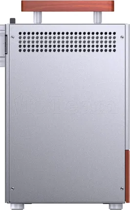 Photo de Boitier Mini Tour Mini ITX Jonsbo T6 avec panneau vitré (Argent/Bois)