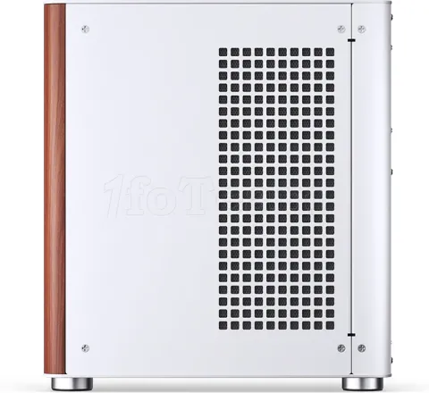 Photo de Boitier Mini Tour Mini ITX Jonsbo TK-0 avec panneaux vitrés (Blanc/Bois)