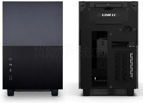 Photo de Boitier Mini Tour Mini ITX Lian-Li Q58 PCIe 3.0 Edition RGB avec panneau vitré (Noir)