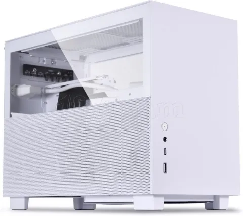 Photo de Boitier Mini Tour Mini ITX Lian-Li Q58 PCIe 4.0 Edition RGB avec panneau vitré (Blanc)