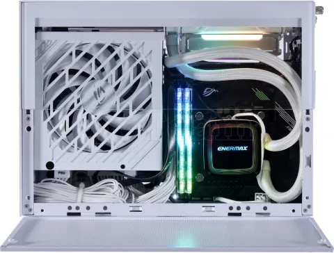 Photo de Boitier Mini Tour Mini ITX Lian-Li Q58 PCIe 4.0 Edition RGB avec panneau vitré (Blanc)