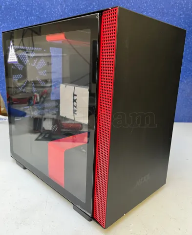 Photo de Boitier Mini Tour Mini ITX NZXT H210 avec panneau vitré (Noir/Rouge) Id : 159139