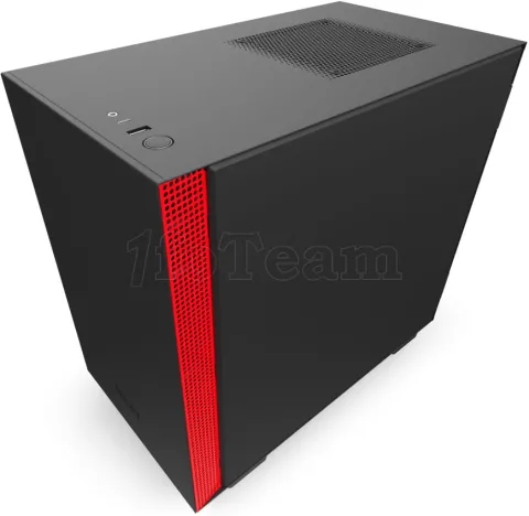 Photo de Boitier Mini Tour Mini ITX NZXT H210 avec panneau vitré (Noir/Rouge)