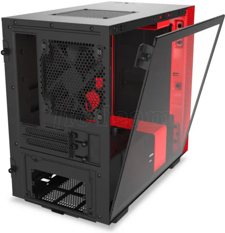 Photo de Boitier Mini Tour Mini ITX NZXT H210 avec panneau vitré (Noir/Rouge)