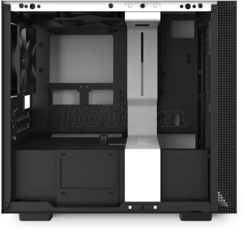 Photo de Boitier Mini Tour Mini ITX NZXT H210i RGB avec panneau vitré (Noir/Blanc)