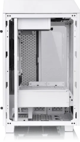 Photo de Boitier Mini Tour Mini ITX Thermaltake The Tower 100 avec panneaux vitrés (Blanc)
