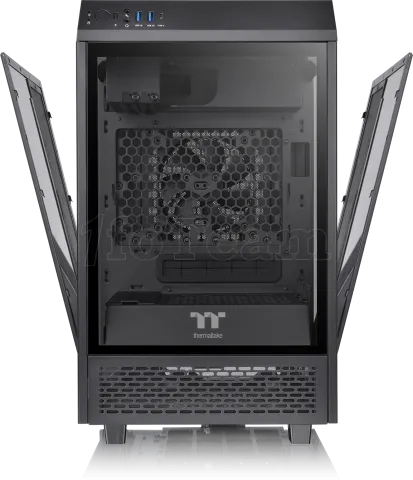 Photo de Boitier Mini Tour Mini ITX Thermaltake The Tower 100 avec panneaux vitrés (Noir)