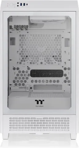 Photo de Boitier Mini Tour Mini ITX Thermaltake The Tower 200 avec panneaux vitrés (Blanc)