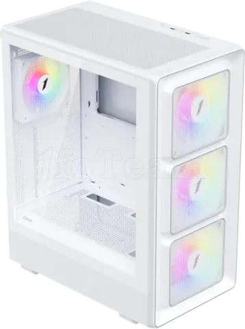 Photo de Boitier Moyen Tour ATX 1stPlayer BR7 RGB avec panneaux vitrés (Blanc)