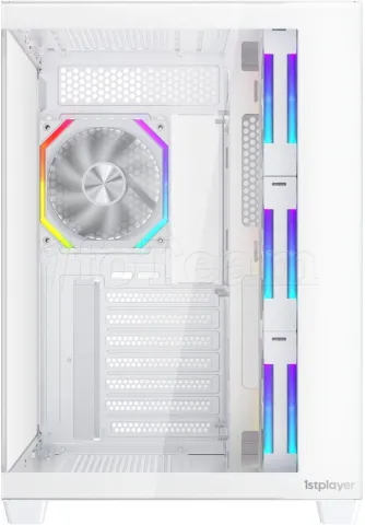 Photo de Boitier Moyen Tour ATX 1stPlayer BV7 ARGB avec panneaux vitrés (Blanc)