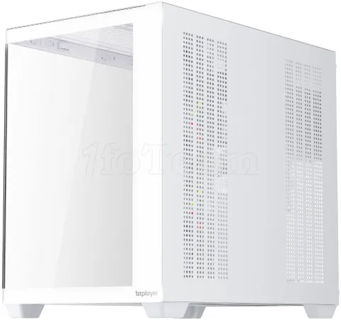 Photo de Boitier Moyen Tour ATX 1stPlayer BV7 ARGB avec panneaux vitrés (Blanc)