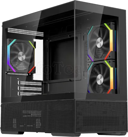 Photo de Boitier Moyen Tour ATX 1stPlayer CV6 ARGB avec panneaux vitrés (Noir)