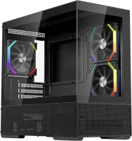 Photo de Boitier Moyen Tour ATX 1stPlayer CV6 RGB avec panneaux vitrés (Noir)