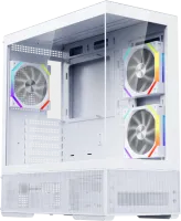 Photo de Boitier Moyen Tour ATX 1stPlayer CV7 ARGB avec panneaux vitrés (Blanc)