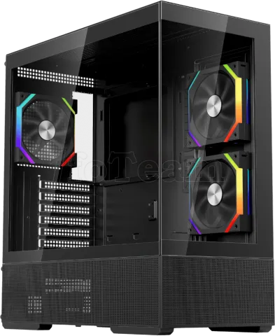 Photo de Boitier Moyen Tour ATX 1stPlayer CV7 ARGB avec panneaux vitrés (Noir)