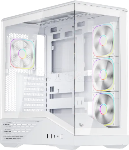 Photo de Boitier Moyen Tour ATX 1stPlayer GM7 RGB avec panneaux vitrés (Blanc)