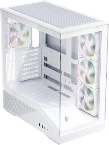Photo de Boitier Moyen Tour ATX 1stPlayer GM7 RGB avec panneaux vitrés (Blanc)