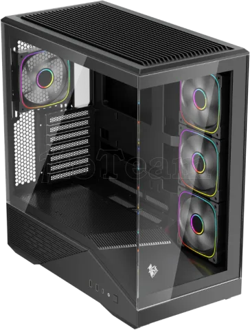 Photo de Boitier Moyen Tour ATX 1stPlayer GM7 RGB avec panneaux vitrés (Noir)