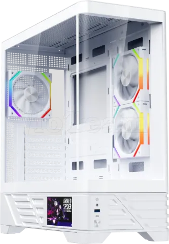 Photo de Boitier Moyen Tour ATX 1stPlayer MC8 RGB avec panneaux vitrés (Blanc)