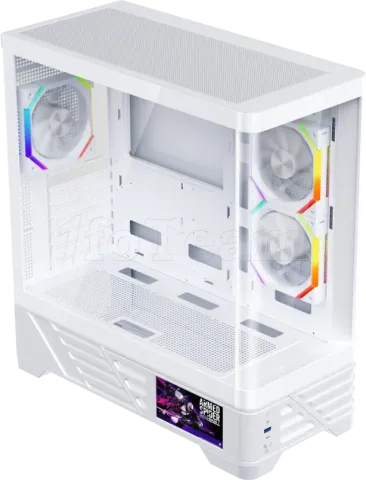 Photo de Boitier Moyen Tour ATX 1stPlayer MC8 RGB avec panneaux vitrés (Blanc)
