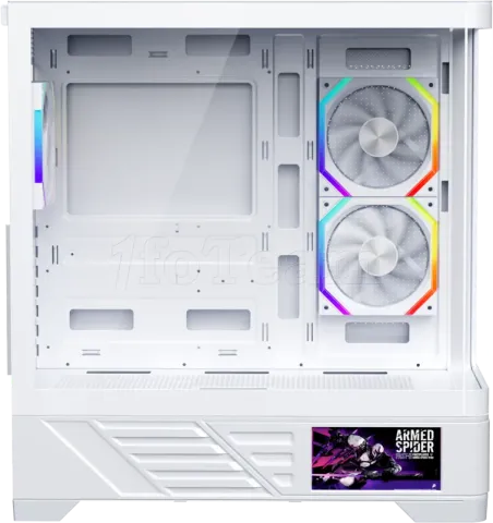 Photo de Boitier Moyen Tour ATX 1stPlayer MC8 RGB avec panneaux vitrés (Blanc)
