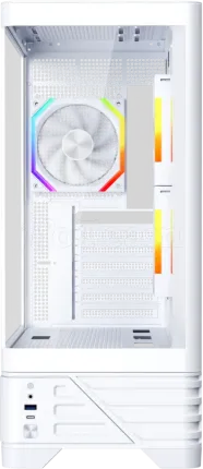 Photo de Boitier Moyen Tour ATX 1stPlayer MC8 RGB avec panneaux vitrés (Blanc)