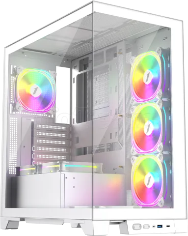 Photo de Boitier Moyen Tour ATX 1stPlayer Mi8 RGB avec panneaux vitrés (Blanc)