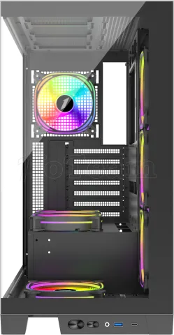 Photo de Boitier Moyen Tour ATX 1stPlayer Mi8 RGB avec panneaux vitrés (Noir)