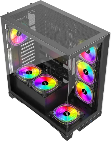 Photo de Boitier Moyen Tour ATX 1stPlayer Mi8 RGB avec panneaux vitrés (Noir)