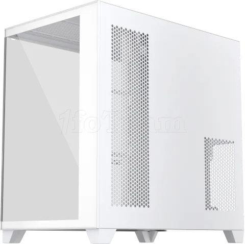 Photo de Boitier Moyen Tour ATX 1stPlayer MV8-TP RGB avec panneaux vitrés (Blanc)