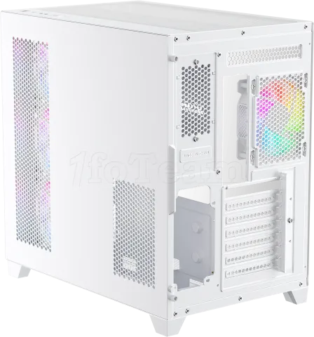 Photo de Boitier Moyen Tour ATX 1stPlayer MV8-TP RGB avec panneaux vitrés (Blanc)