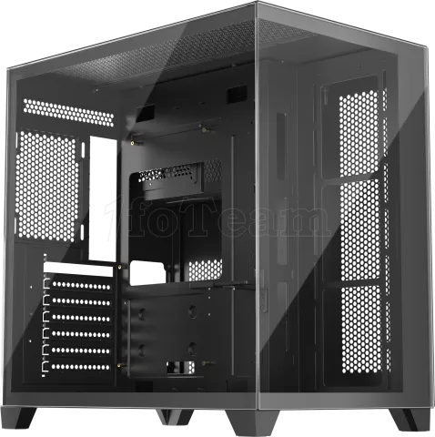 Photo de Boitier Moyen Tour ATX 1stPlayer MV8-TP RGB avec panneaux vitrés (Noir)