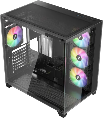 Photo de Boitier Moyen Tour ATX 1stPlayer MV8-TP RGB  avec panneaux vitrés (Noir)