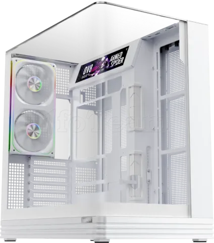 Photo de Boitier Moyen Tour ATX 1stPlayer OV8S RGB avec panneaux vitrés (Blanc)