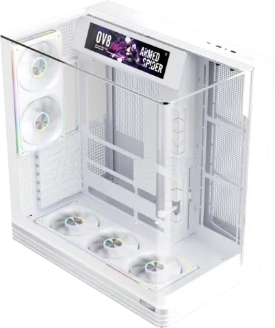 Photo de Boitier Moyen Tour ATX 1stPlayer OV8S RGB avec panneaux vitrés (Blanc)