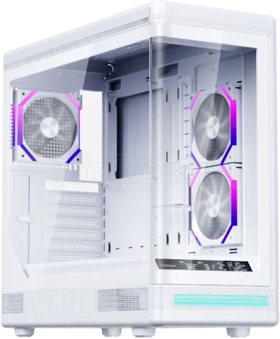 Photo de Boitier Moyen Tour ATX 1stPlayer PB8 RGB avec panneaux vitrés (Blanc)