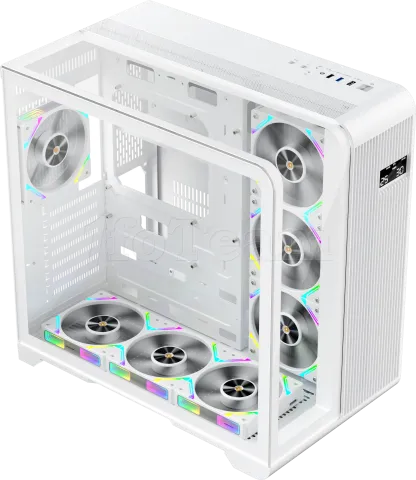Photo de Boitier Moyen Tour ATX 1stPlayer RT7 RGB avec panneaux vitrés (Blanc)